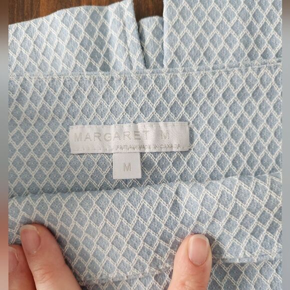 Margaret M stitchfix pencil skirt women's Medium blue white - Picture 5 of 5